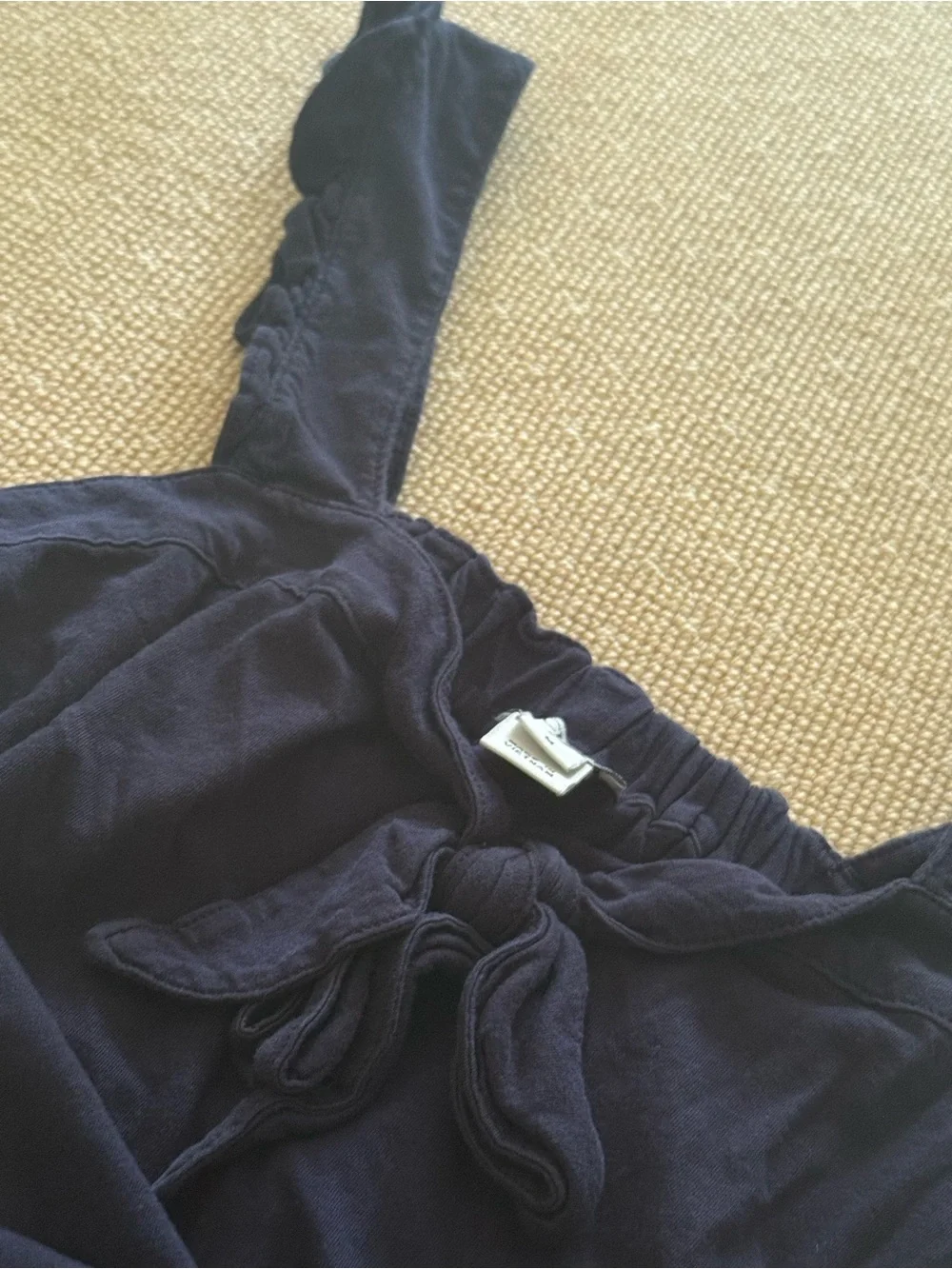 J.Crew Navy Cotton Bow Tank Top Size M
